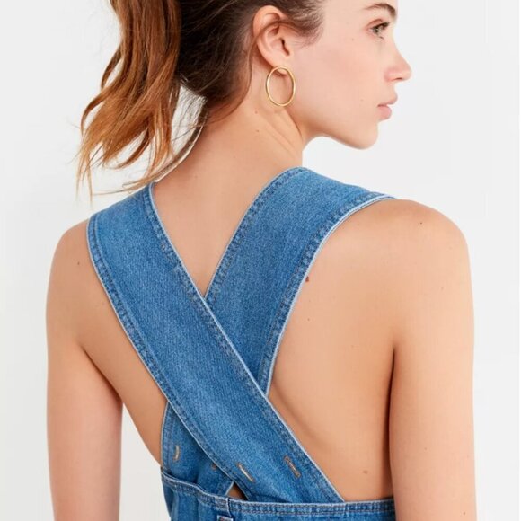 BDG Double Breasted Denim Skirtall Overall Women's Large - Picture 8 of 9